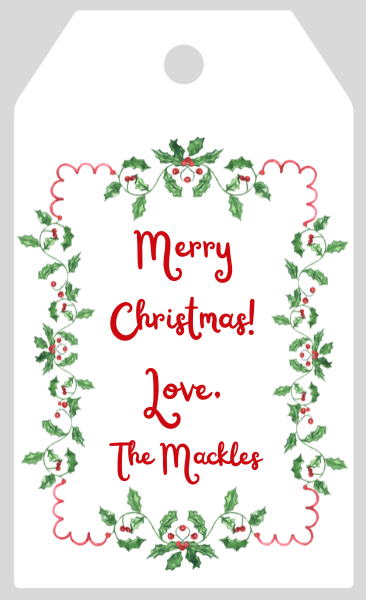 Personalized Christmas Gift Tag