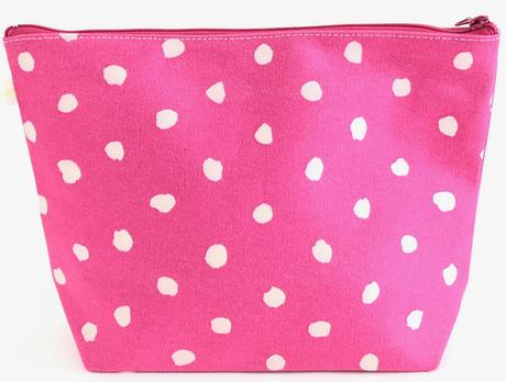 Travel Pouch Extra Large - Dots Fuchsia